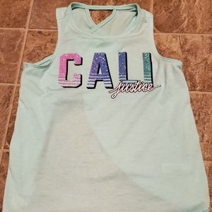 Girls Justice brand open back tanktop size 10!!